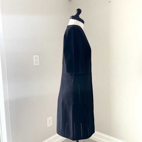 Madison Studio Black V-Neck Long Sweater Button Up Elbow Length Sleeve Sz Med - Picture 6 of 16